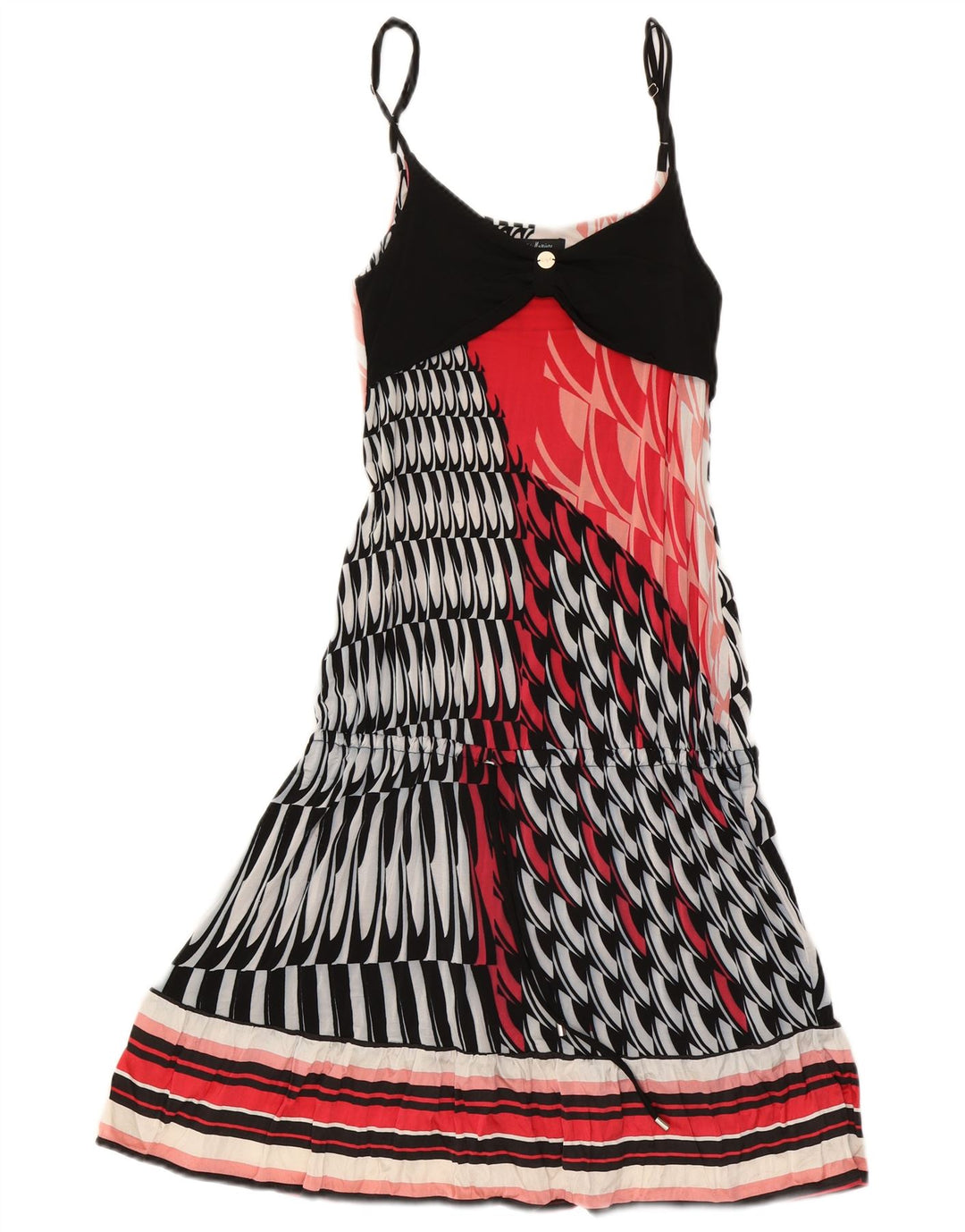 Guess By Marciano Vestido de verano con estampado abstracto para mujer IT 42 Medium Multicolor