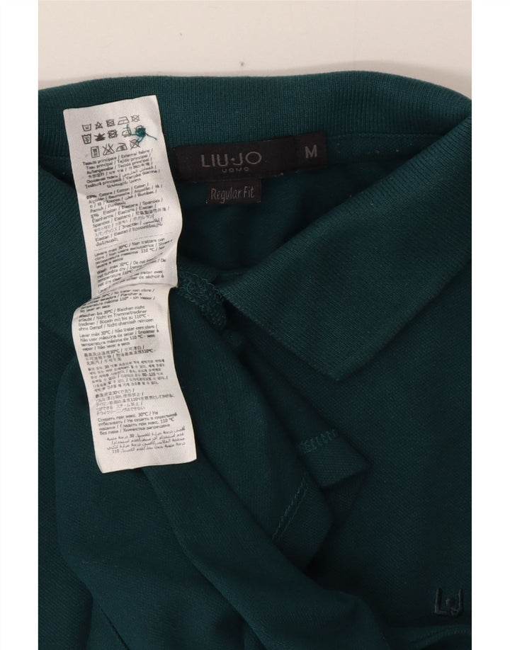 LIU JO Mens Regular Fit Polo Shirt Medium Green Cotton