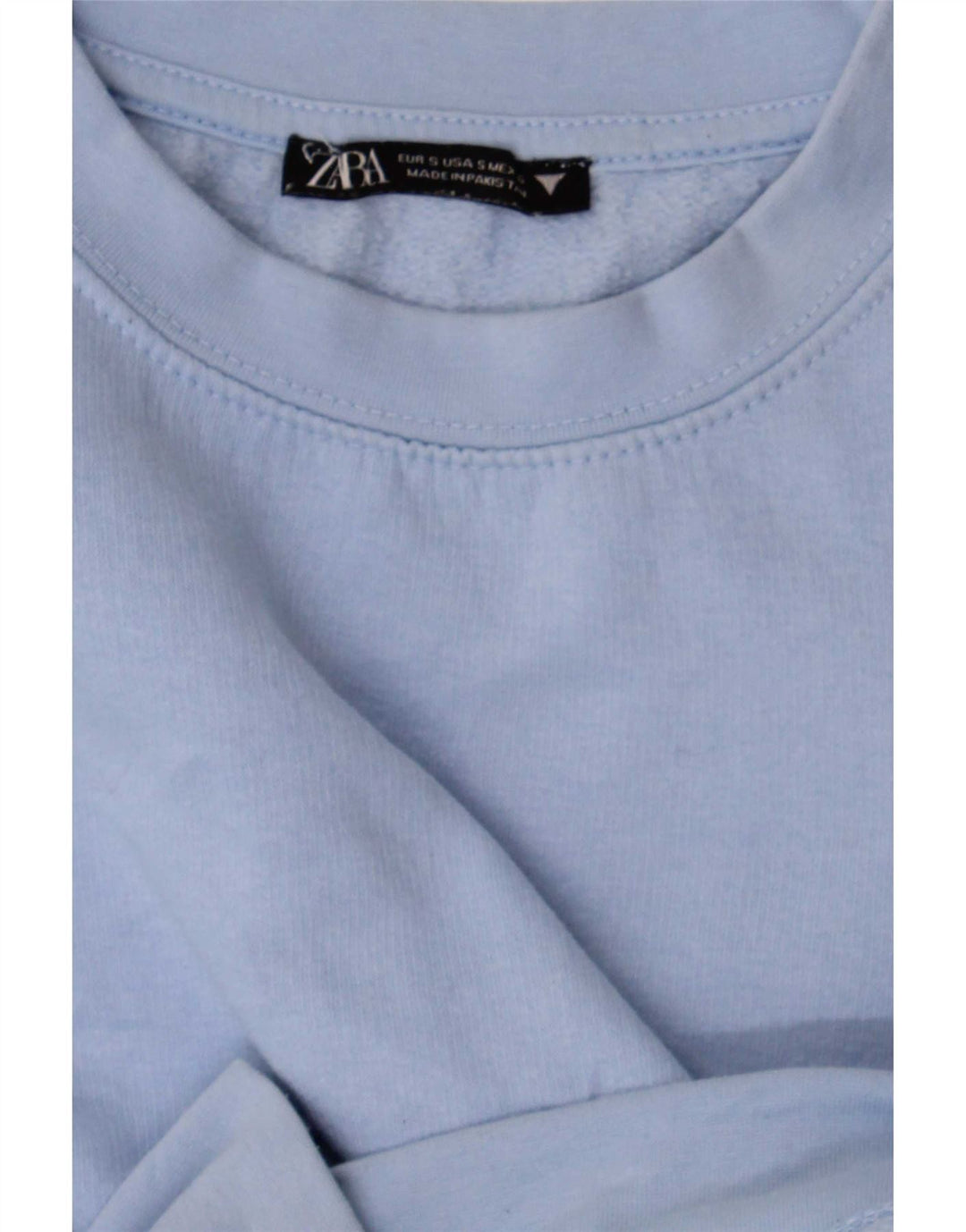 Felpa corta oversize da donna Zara UK 10 piccola blu