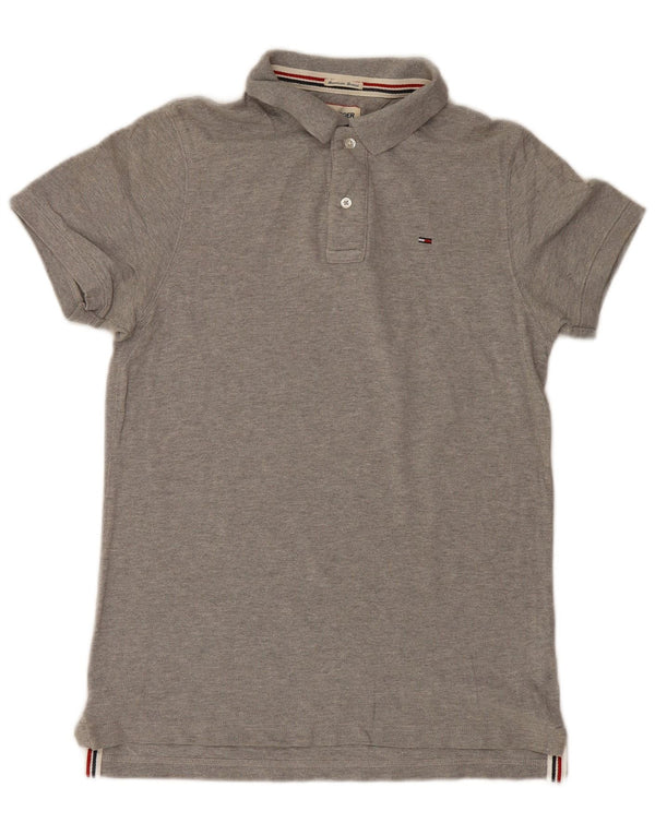 Tommy Hilfiger Mens Polo Shirt Medium Grey Cotton