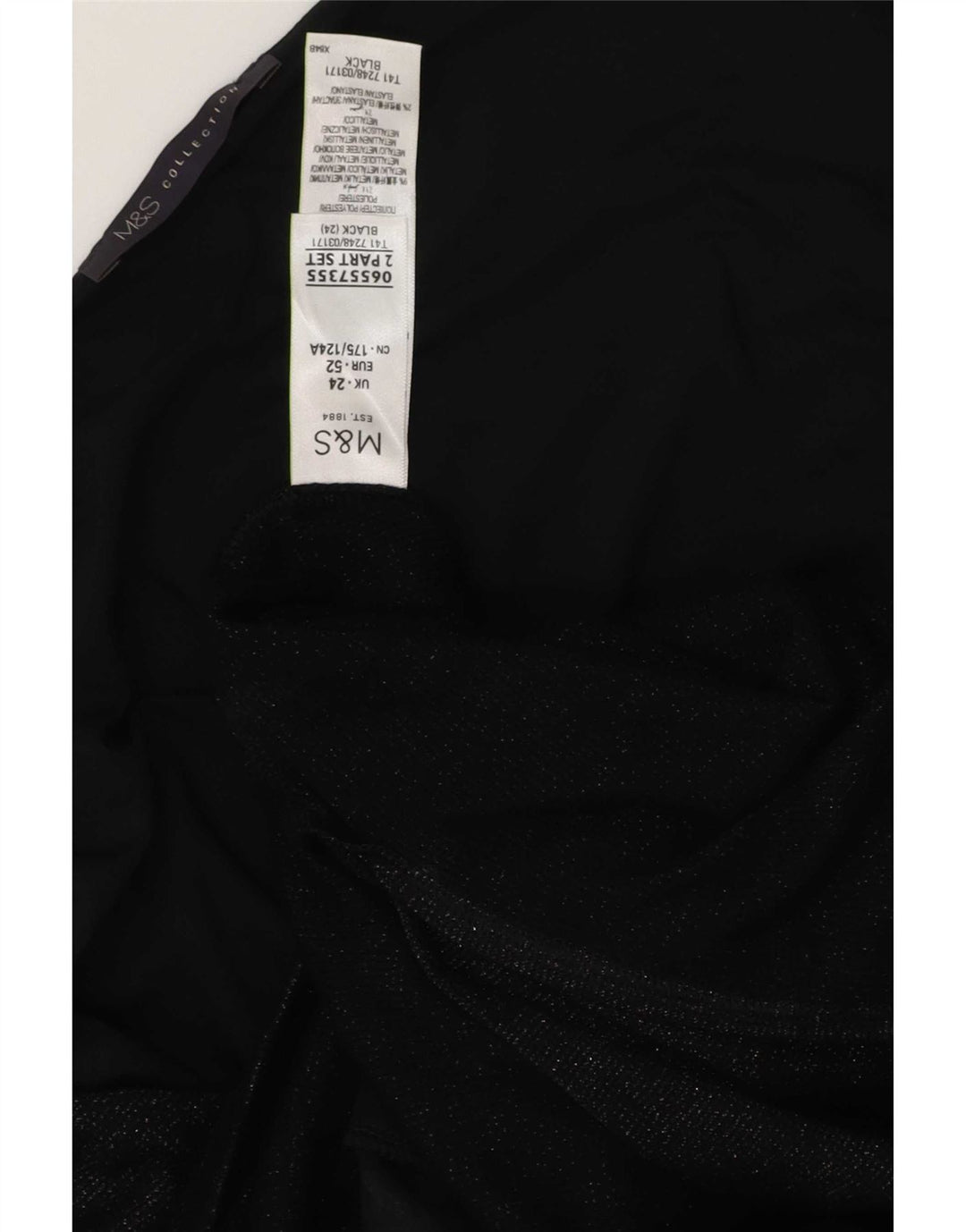 Marks & Spencer Womens Sleeveless Tunic Dress UK 24 4XL Black Polyester
