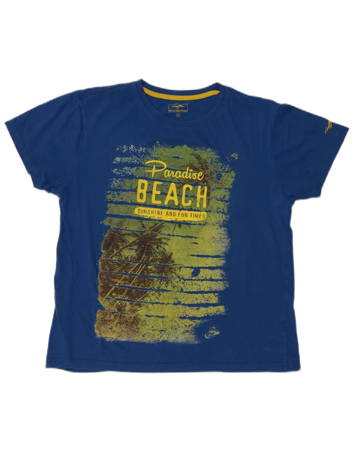 Lotto Mens Graphic T-Shirt Top Large Blue