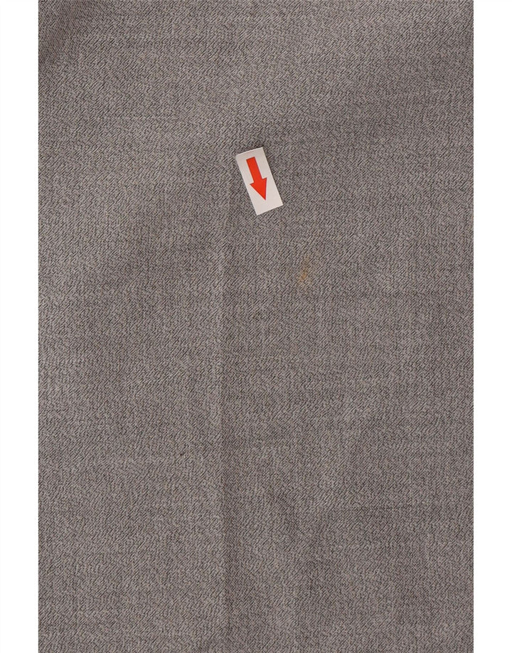 Pantaloni da abito slim da uomo Zara EU 46 XL W36 L33 Poliestere grigio