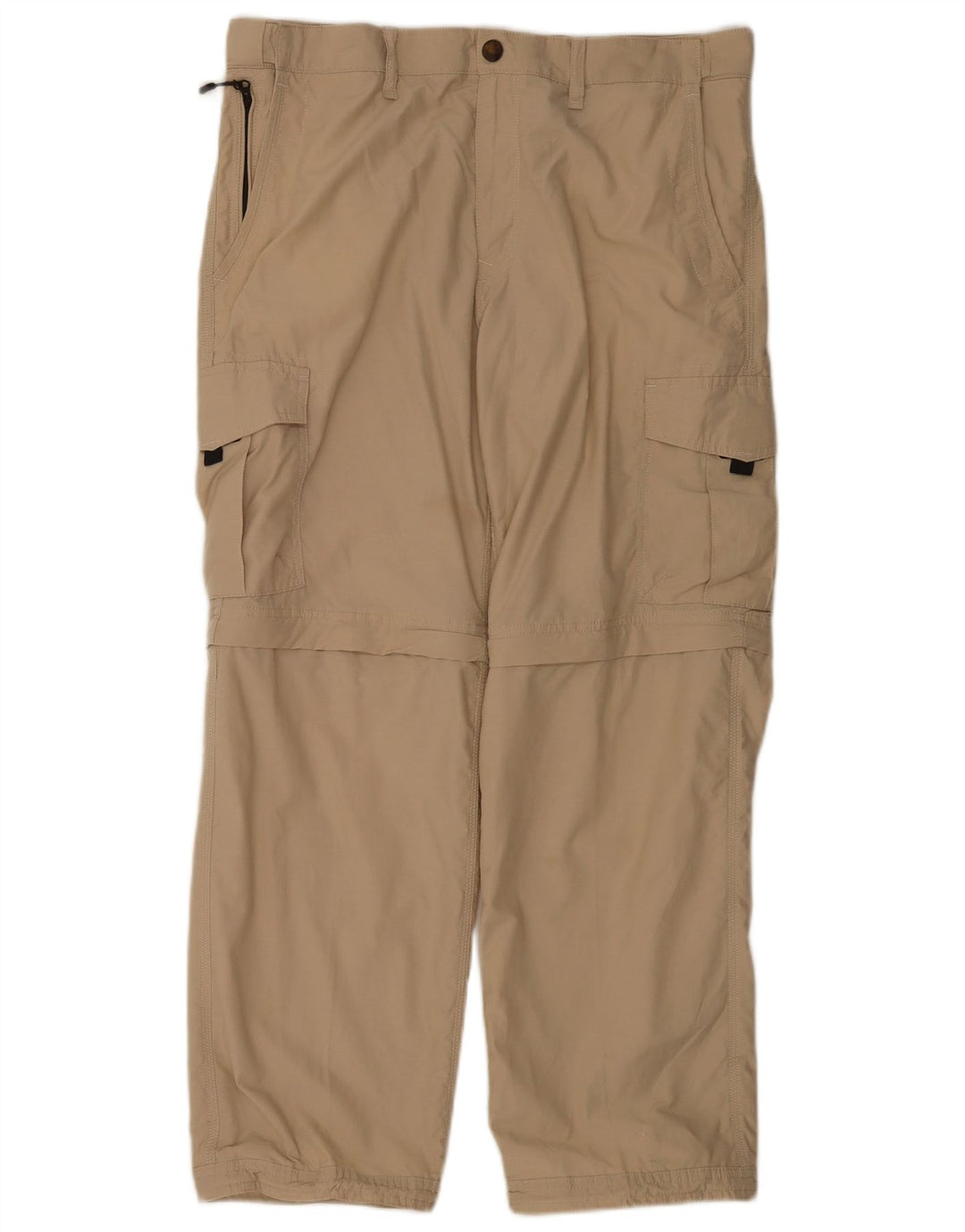 Marks & Spencer Mens Regular Fit Cargo Trousers W34 L29 Beige Cotton