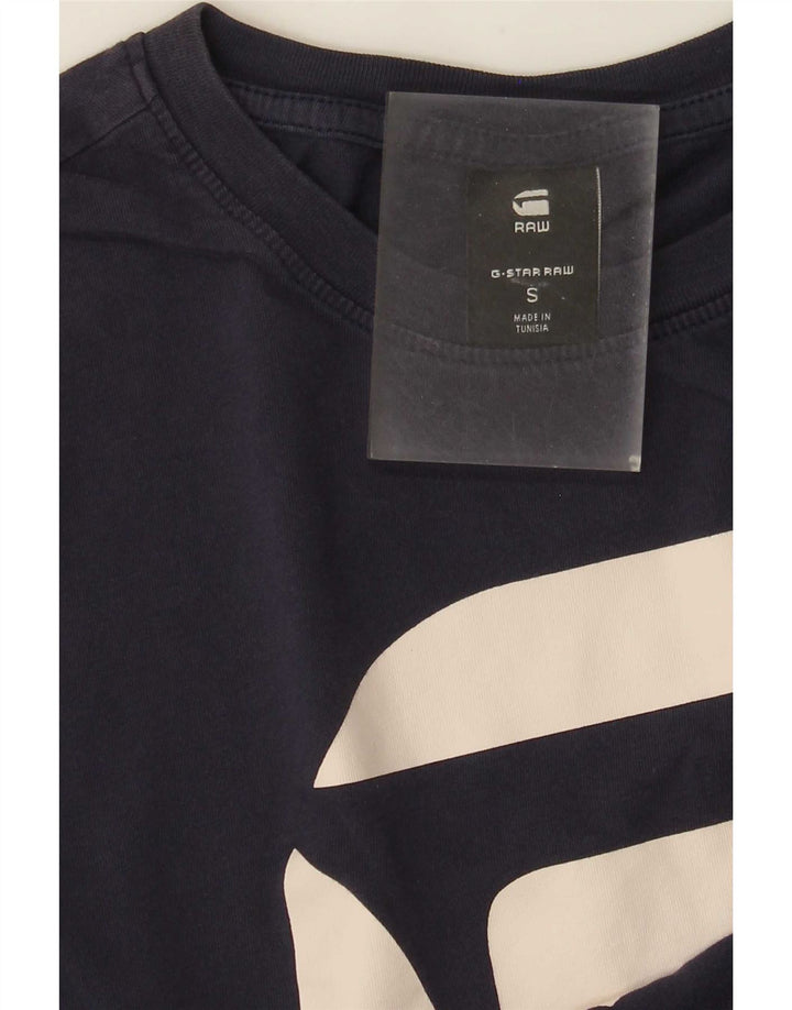 G-Star Mens Graphic T-Shirt Top Small Navy Blue