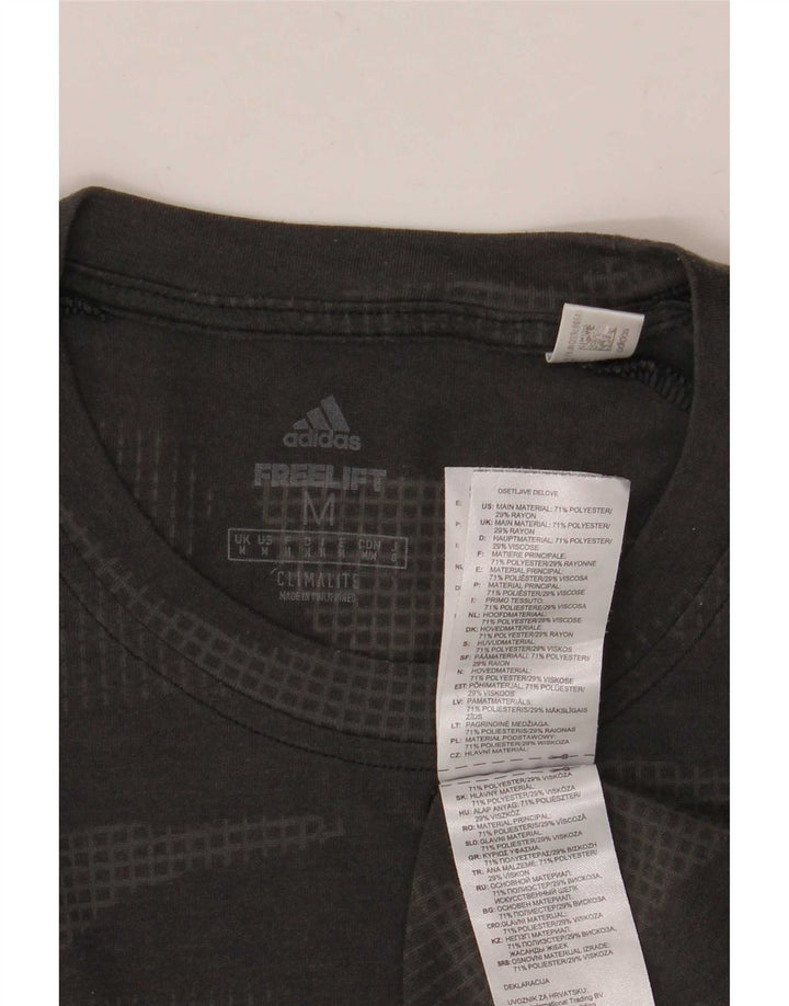 Adidas Hombre Climalite Camiseta Top Gris Medio Camuflaje Poliéster