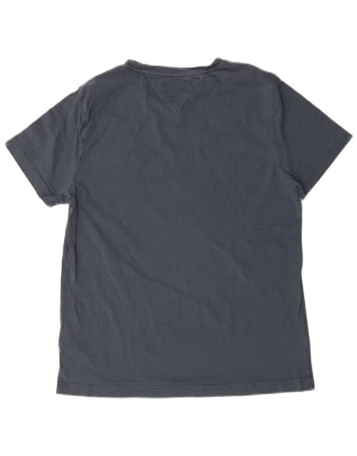 Tommy Hilfiger Mens Graphic T-Shirt Top Medium Grey Cotton