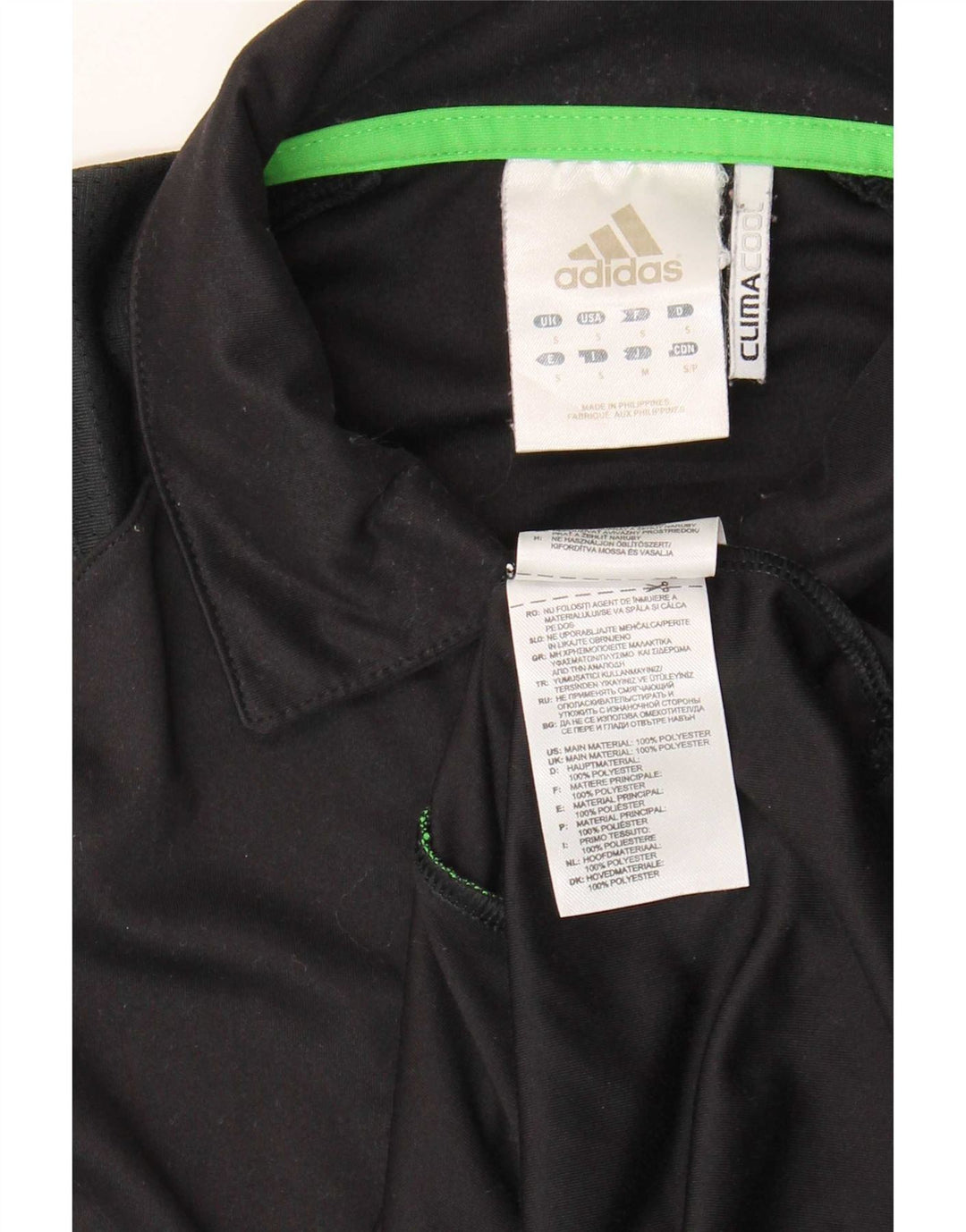 Adidas Mens Climacool Polo Shirt Small Black Polyester
