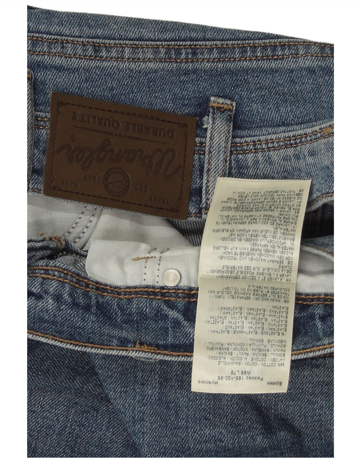 Wrangler Mens Regular Fit Straight Jeans W34 L30 Blue Cotton