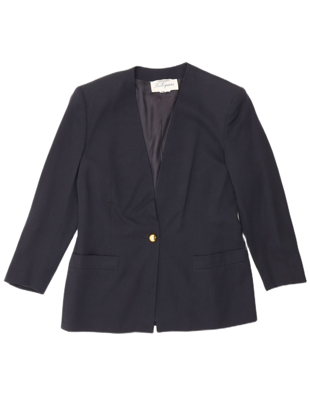 Giacca blazer da donna a 1 bottone Les Copains UK 14 medio blu navy
