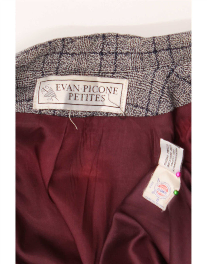 Jachetă Evan Picone pentru femei Petites Blazer UK 8 Small Blue Check
