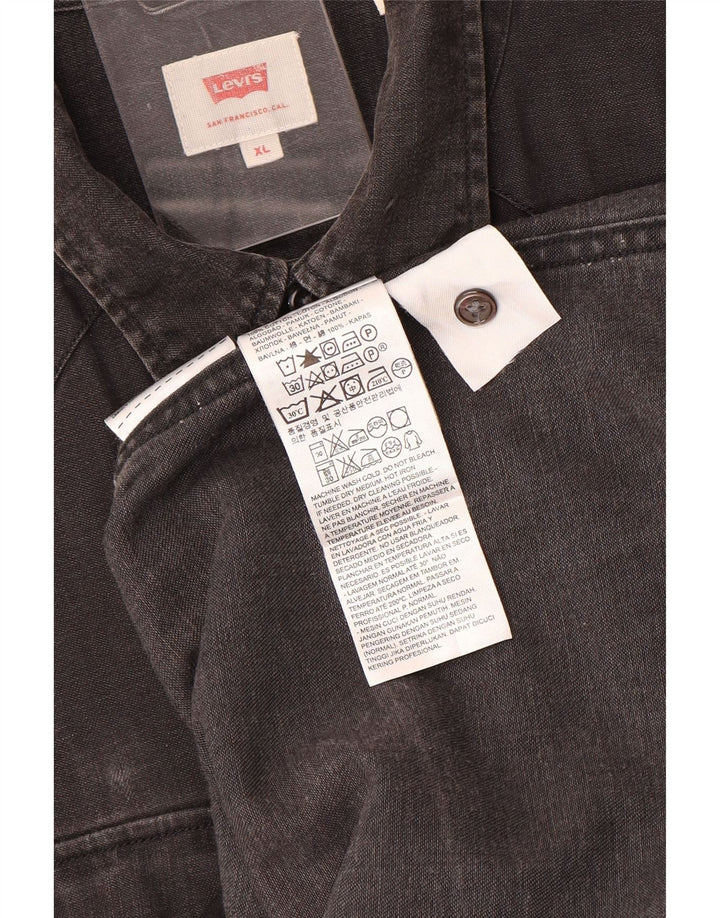 Levi's Mens Denim Shirt XL Black Cotton