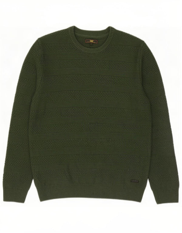 Πουλόβερ Lee Mens Crew Neck Jumper Μεγάλο Πράσινο Ακρυλικό