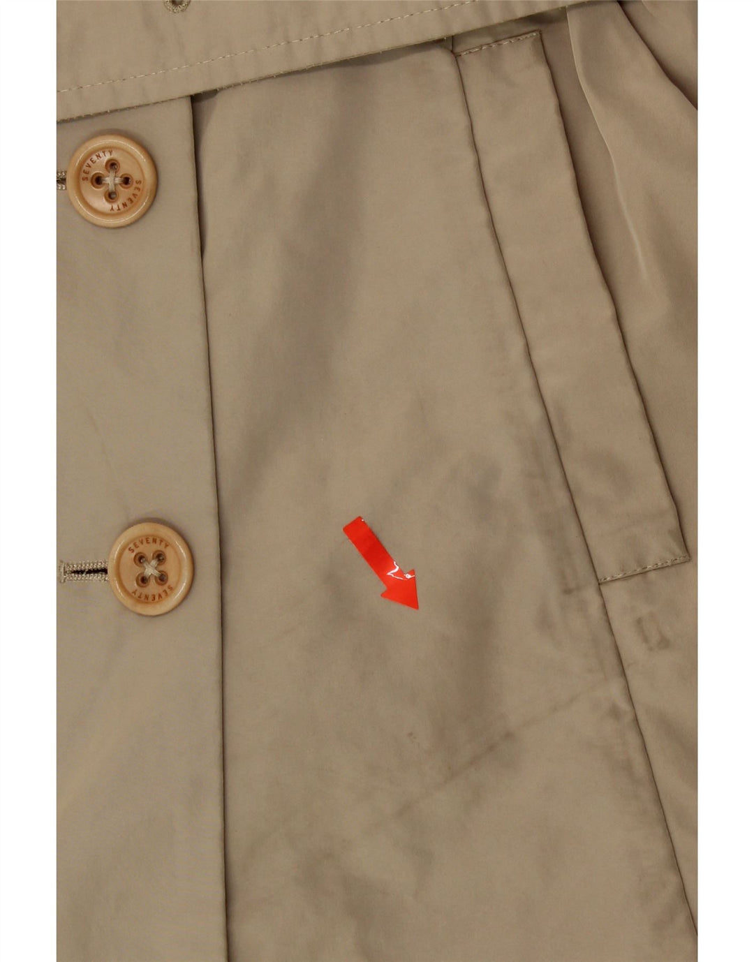 SEVENTY Womens Trench Coat IT 42 Medium Beige Polyester Vintage Seventy and Second-Hand Seventy from Messina Hembry 