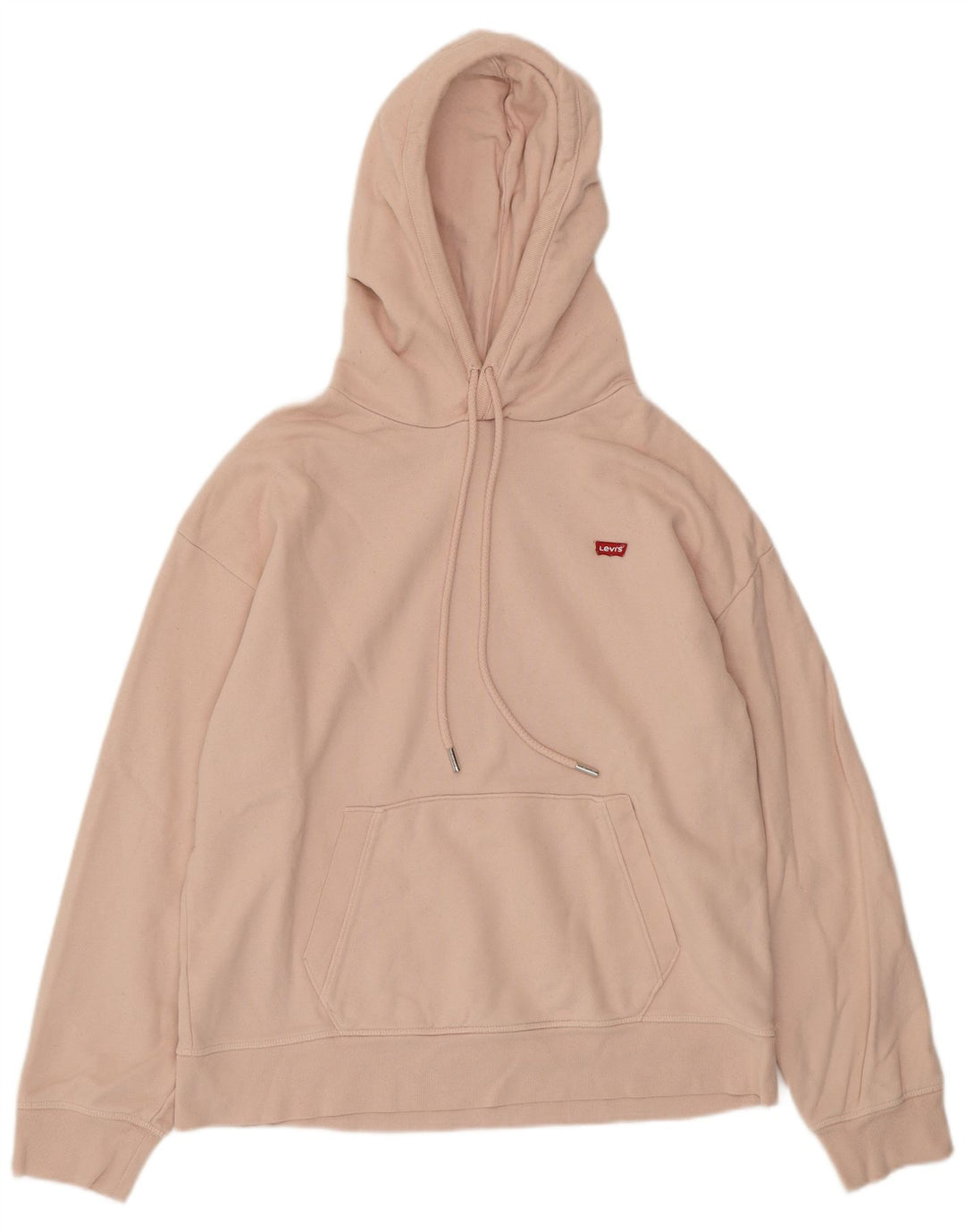 LEVI'S Oversized hættetrøjetrøje til kvinder UK 14 Medium Pink Bomuld