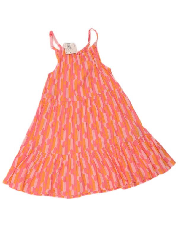 Marks & Spencer Girls Abstrakt mønster trindelt kjole 10-11 år Pink Heart
