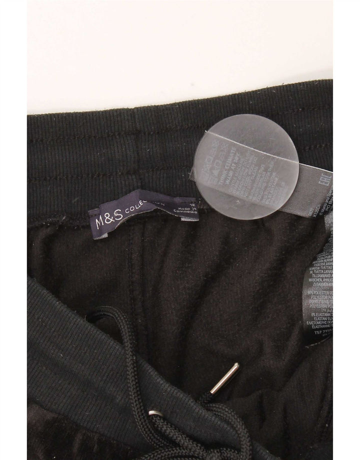 Marks & Spencer Womens Crop Tracksuit Trousers Joggers UK 12 Medium Brown