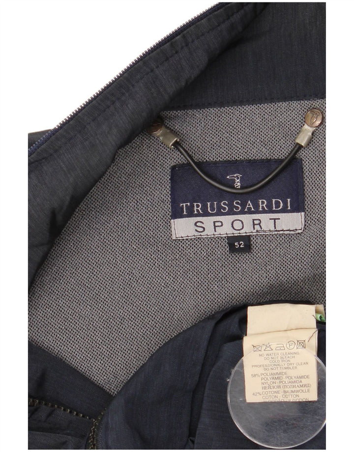 Giacca Antipioggia Uomo Trussardi IT 52 XL Blu Navy Poliammide