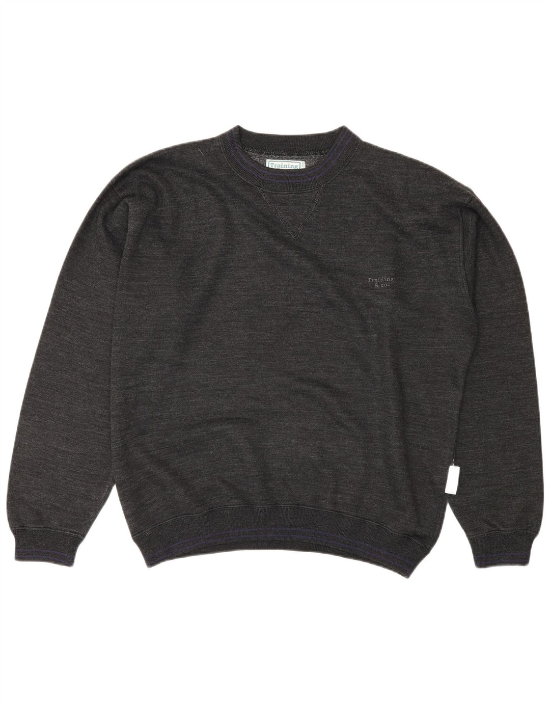 Vintage Mens Sweatshirt Jumper Large Grey Cotton
