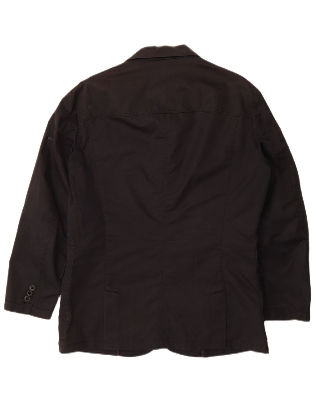 PEUTEREY Mens 3 Button Blazer Jacket IT 54 XL Black Cotton