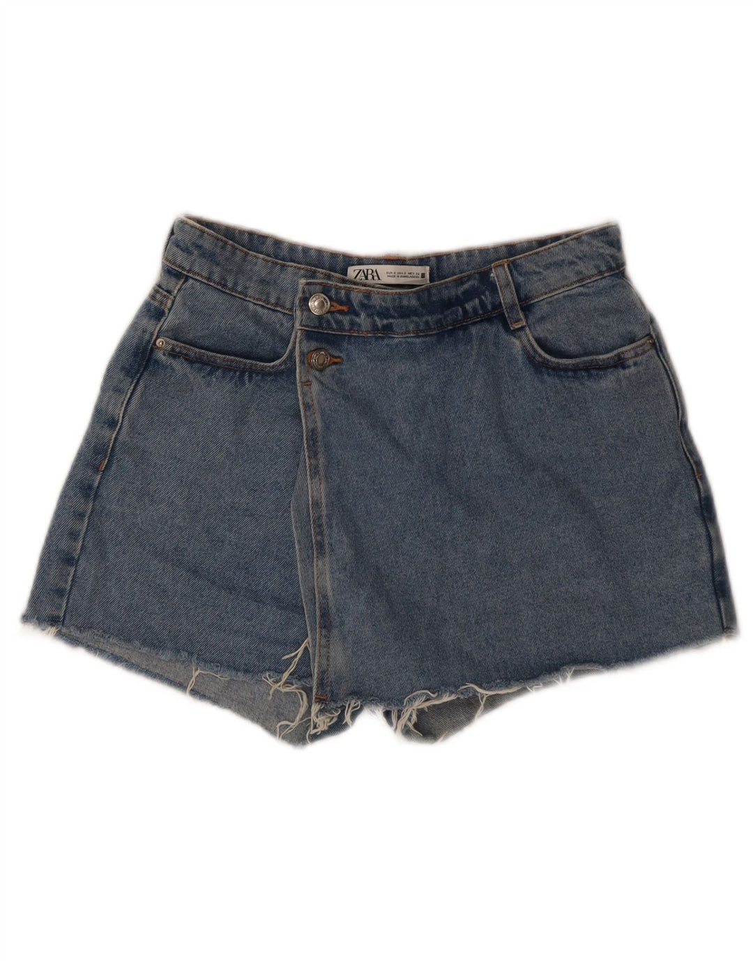 Zara Womens Denim Shorts Small W26  Blue Cotton