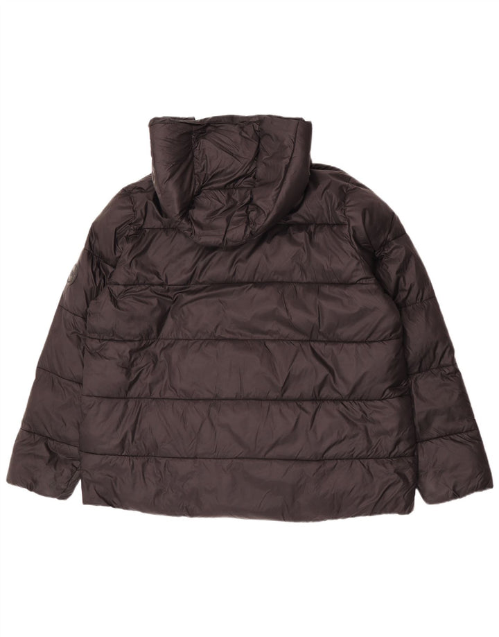 Zara Womens Hooded Padded Jacket UK 18 XL Black