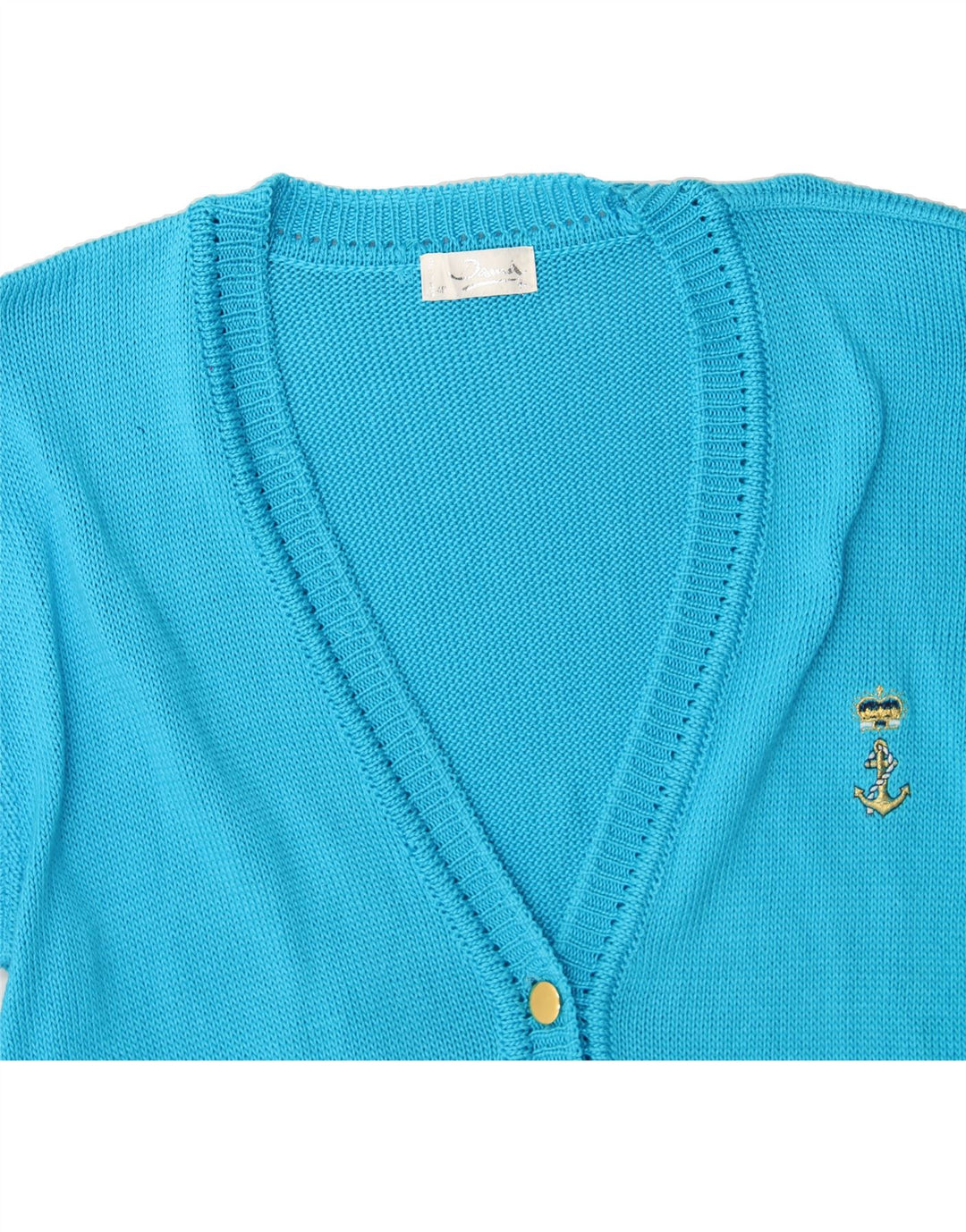 VINTAGE Womens Oversized Cardigan Sweater IT 48 XL Blue Cotton Vintage Vintage and Second-Hand Vintage from Messina Hembry 