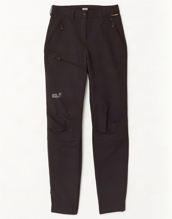 Jack Wolfskin Pantaloni Cargo Windbreaker pentru femei UK 8 Small W26 L30 Negru