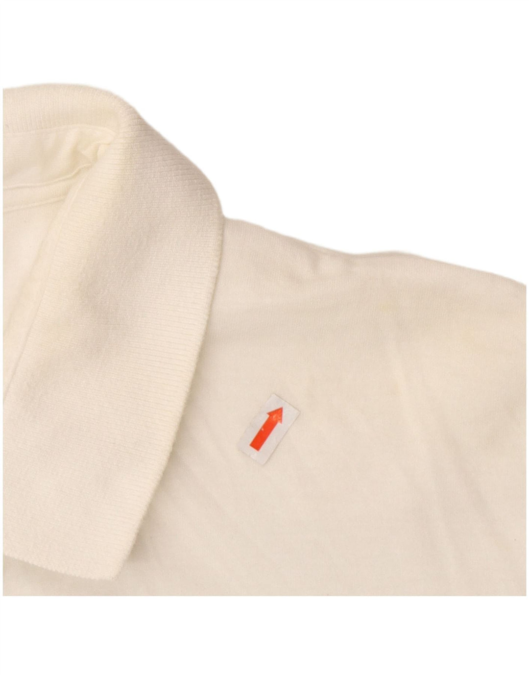 FRENCH CONNECTION Mens Polo Shirt Large Off White Cotton