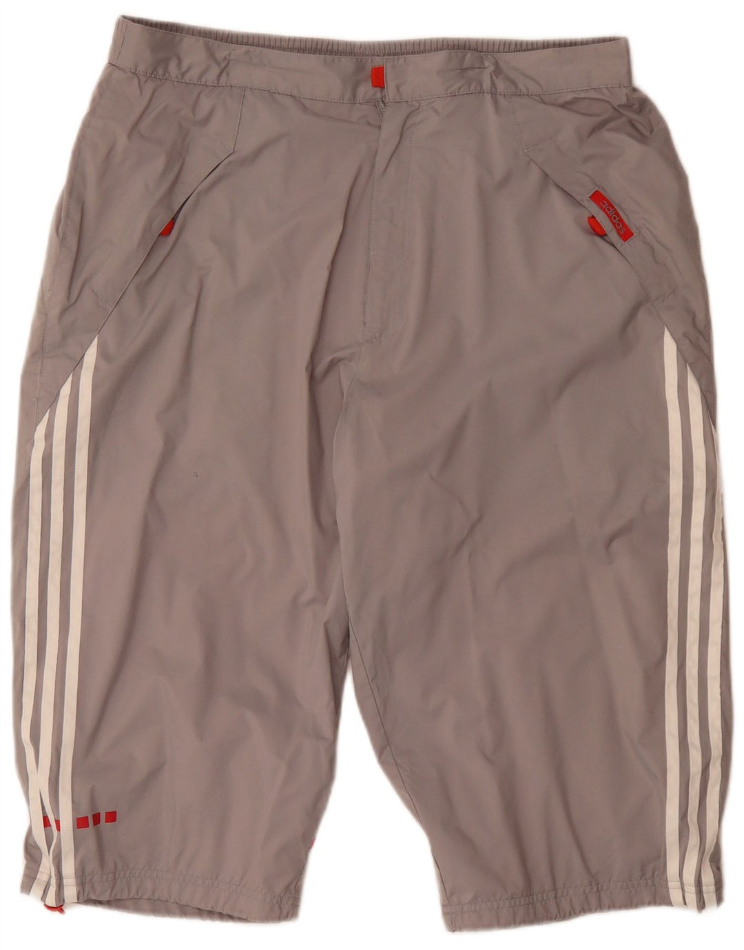 Pantaloncini Bermuda Adidas da uomo grandi W36 in poliestere grigio