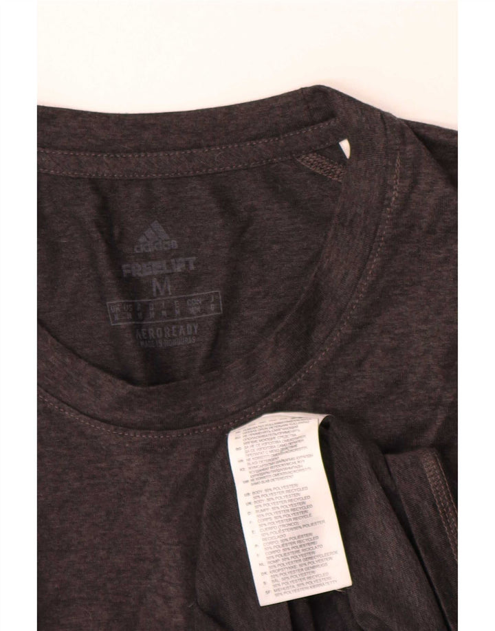 Adidas Mens Aeroready T-Shirt Top Medium Grey Polyester