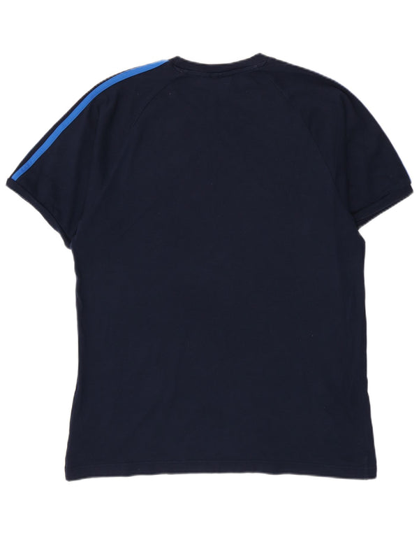 T-shirt da uomo Adidas Top Large in cotone blu navy