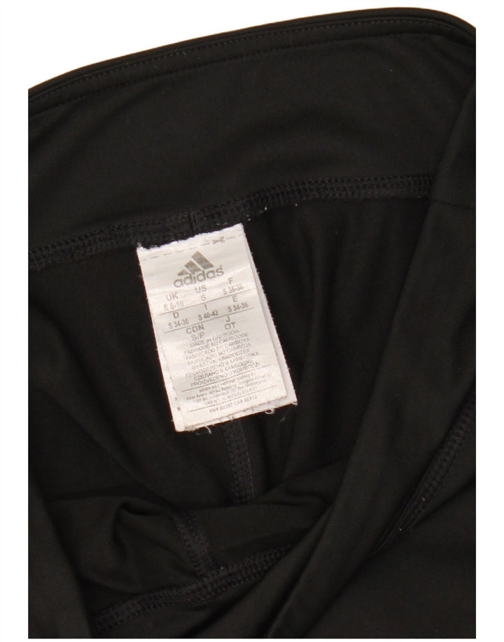Adidas Womens Climalite Capri Leggings UK 8/10 Small Black Polyester