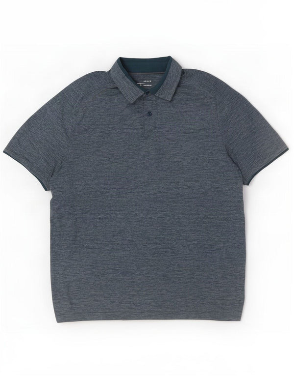 Polo Under Armour da uomo Heat Gear, grande, in poliestere chiazzato blu
