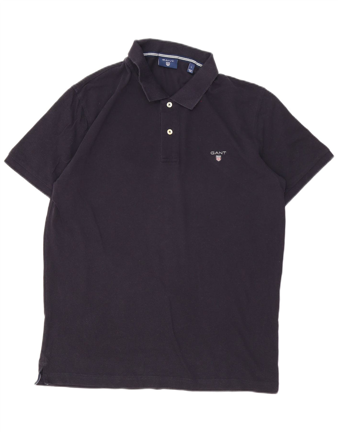Gant Mens Polo Shirt Large Navy Blue Cotton