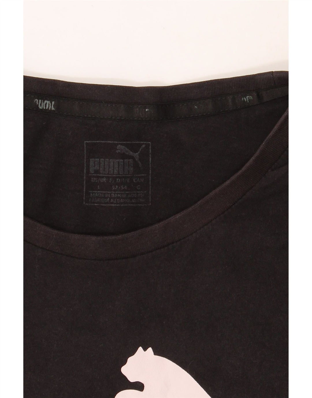 PUMA Mens Graphic T-Shirt Top Large Black Cotton Vintage Puma and Second-Hand Puma from Messina Hembry 