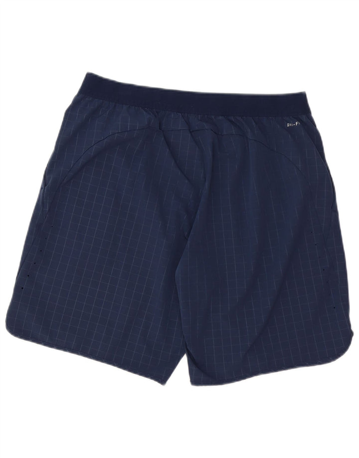 Pantaloncini chino Nike Dri Fit da uomo grandi W34 in poliestere a quadri blu navy