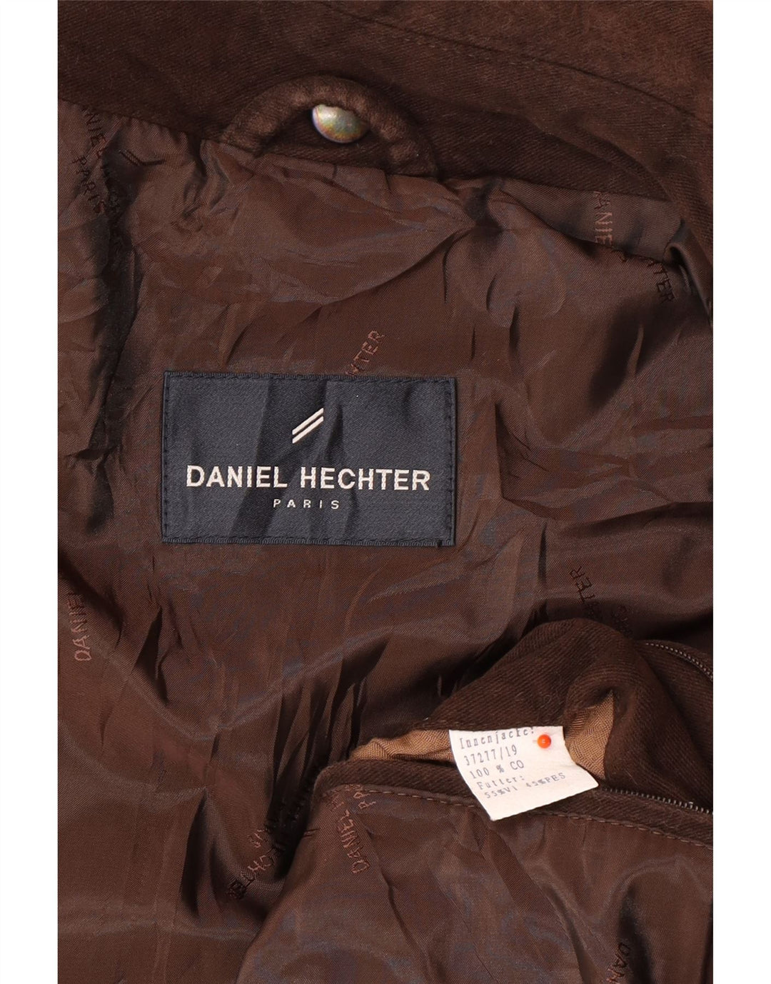 DANIEL HECHTER Mens Gilet UK 38 Medium Brown Cotton