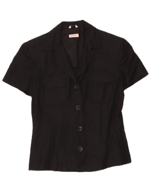Max & Co. Damen-Blazer mit 3 Knöpfen, kurzärmelig, Gr. 10, Schwarz