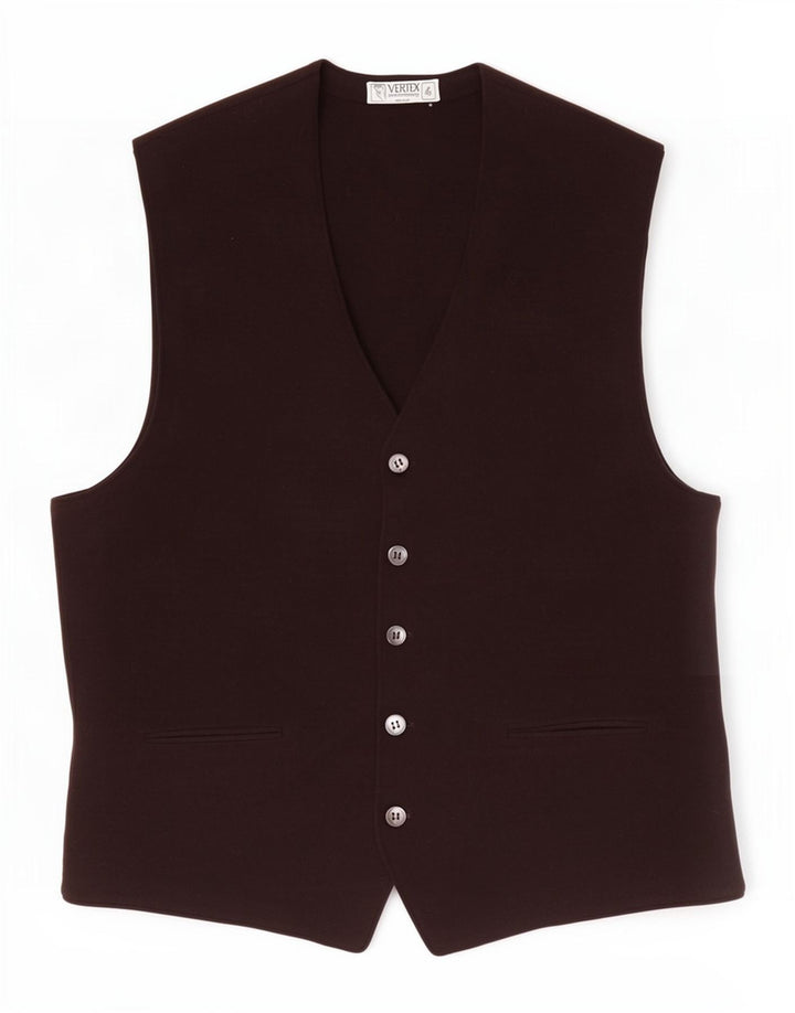 Chaleco vintage para hombre pequeño marrón