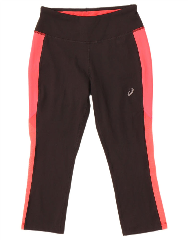Asics Capri-Leggings für Damen, UK 10, Größe S, Schwarz, Colourblock-Polyester