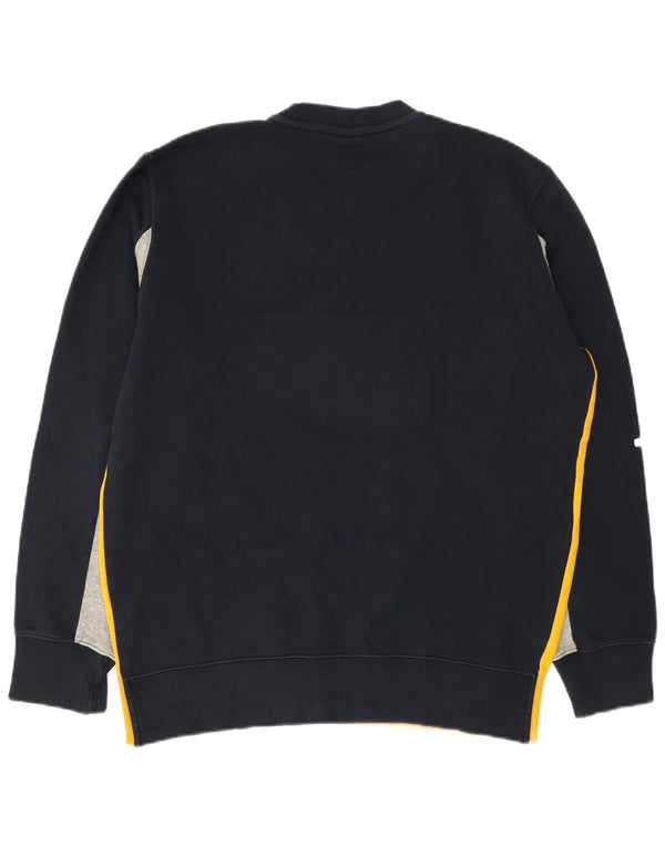 Champion Felpa con grafica da uomo Maglione XL Blu navy in cotone color block