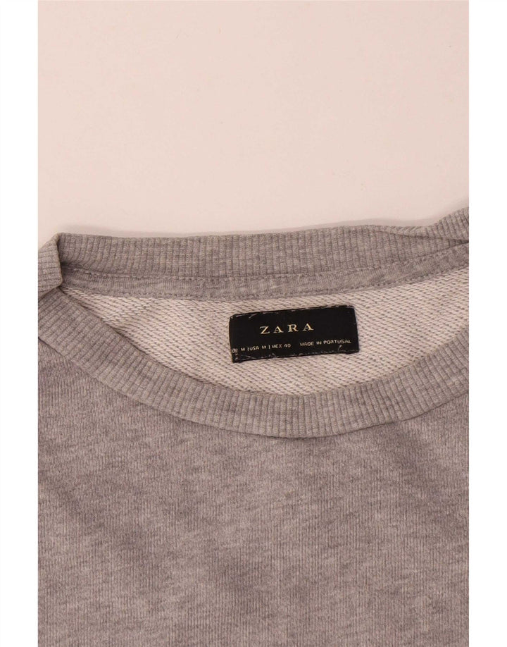 Zara Sweatshirt-trøje til mænd Medium Grey Flecked Bomuld