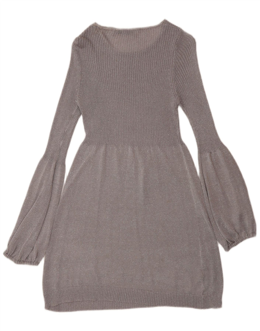 Zara Womens Long Sleeve Jumper Dress UK 12 Medium Grey