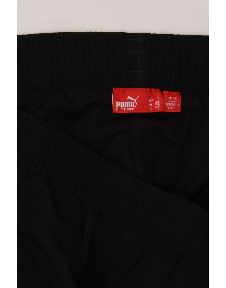 PUMA Mens Tracksuit Trousers Large Black Colourblock Polyester Vintage Puma and Second-Hand Puma from Messina Hembry 