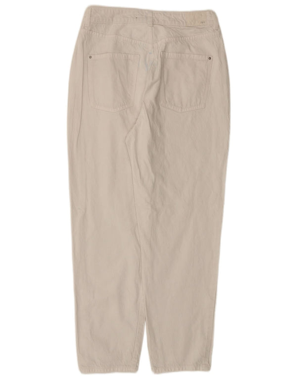 Blugi conici pentru femei cu talie înaltă Zara EU 40 Medium L30 L27 Alb