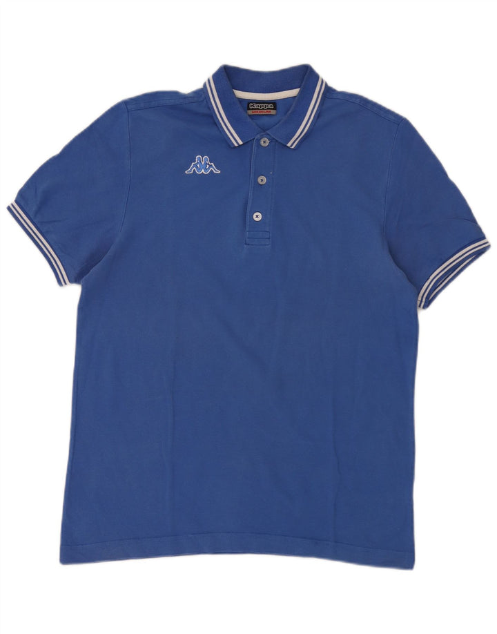 Kappa Mens Polo Shirt Medium Blue Striped