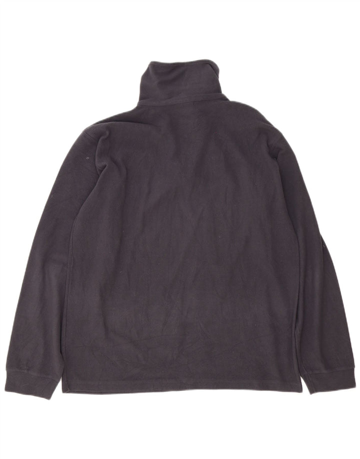 Champion Mens Zip Neck Fleece Jumper Medium Grey Polyester