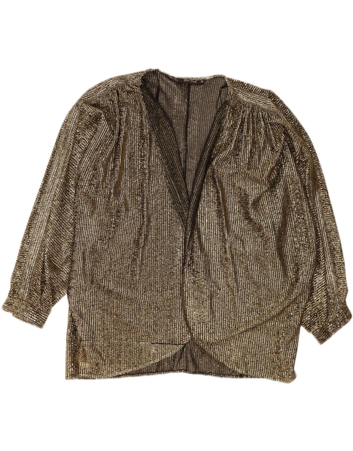 JEAN PAUL Womens Oversized Cardigan Top EU 40 Medium Gold Acetate Vintage Jean Paul and Second-Hand Jean Paul from Messina Hembry 