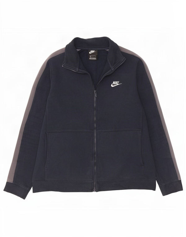 Giacca da tuta da uomo Nike Large in cotone color block blu navy
